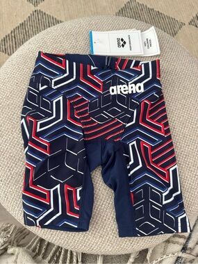 Arena Men's Arena Kikko Pro Swim Tech Jammer Size 22 navy-team red white blue